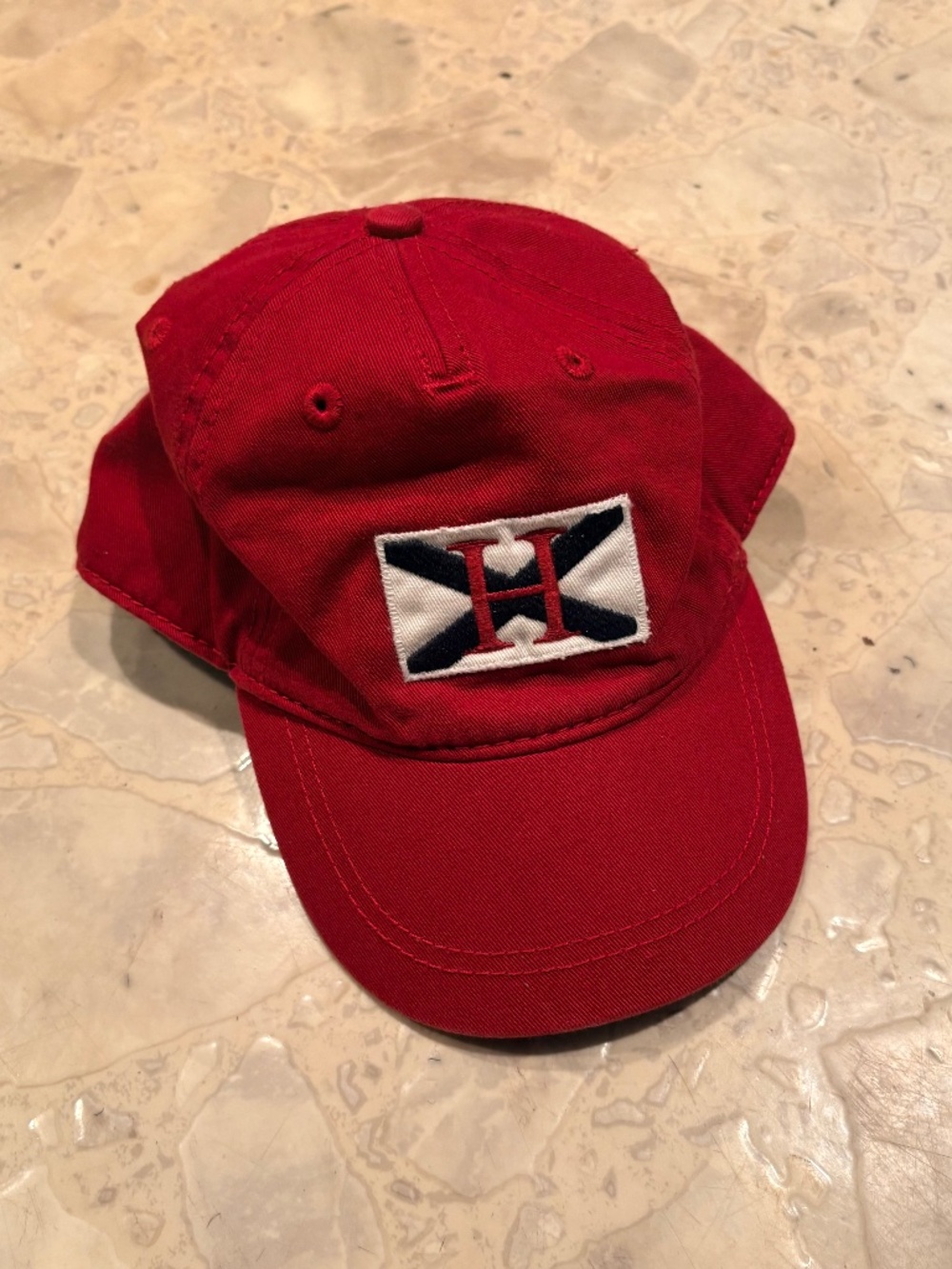 Tommy Hilfiger Flag Logo Baseball Cap Red